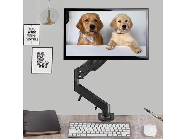 Monitor Mount Gas Spring Monitor Arm Desk Mount Fully Adjustable Fits 17 20 22 23 24 26 27 inch Monitors Weight Capacity up to 13.2 lbs