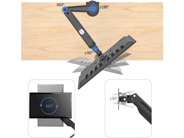 Monitor Mount Gas Spring Monitor Arm Desk Mount Fully Adjustable Fits 17 20 22 23 24 26 27 inch Monitors Weight Capacity up to 13.2 lbs