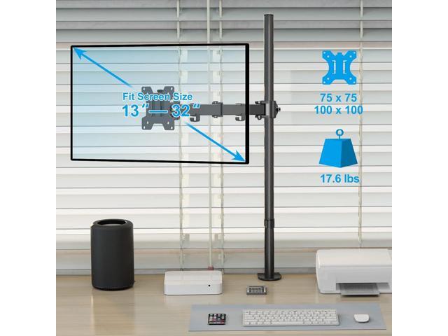 Tall Monitor Mount, Single Monitor Arm for 13-32 Inch Computer Screen, up to 17.6lbs, Height Adjustable Monitor Desk Mount with Tilt, Swivel,...