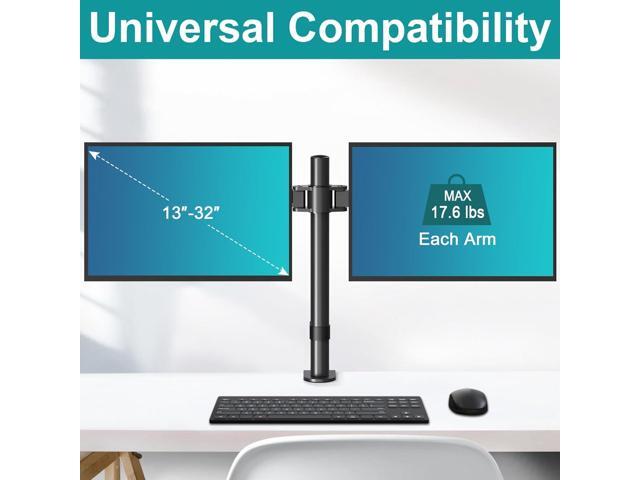 Dual Monitor Mount Fits 13-32 Inch/17.6lbs LCD Screen, Computer Monitor Desk Mount, Articulating Monitor Arm, Height Adjustable Monitor Stand for 2...