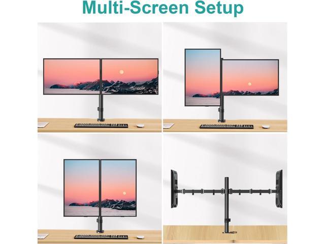 Dual Monitor Mount Fits 13-32 Inch/17.6lbs LCD Screen, Computer Monitor Desk Mount, Articulating Monitor Arm, Height Adjustable Monitor Stand for 2...