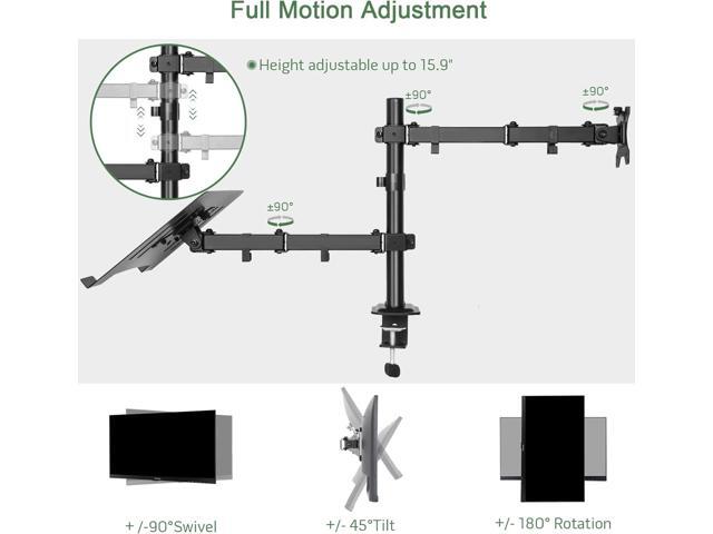 Adjustable Laptop Stand, Ergonomic Design for 13-27 Inch Screens, Holds up to 17.6lbs