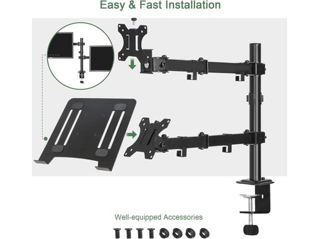 Adjustable Laptop Stand, Ergonomic Design for 13-27 Inch Screens, Holds up to 17.6lbs