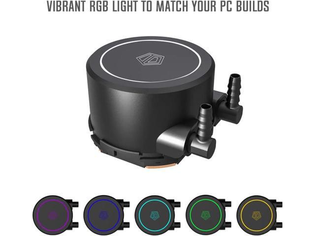 ID-COOLING AURAFLOW X 240 CPU Water Cooler RGB CPU Liquid Cooler 240mm AIO Cooler MB Sync 12V 4PIN Connector 2X120mm RGB Fan, Intel...