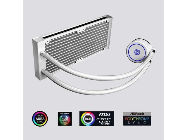 ID-COOLING AURAFLOW X 240 CPU Water Cooler RGB CPU Liquid Cooler 240mm AIO Cooler MB Sync 12V 4PIN Connector 2X120mm RGB Fan, Intel...