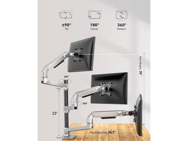 Triple Monitor Mount - Adjustable 3 Monitor Desk Mount, Triple Monitor Stand for Screens up to 40 Inches Within 25 lbs, Monitor Arm for 3 Monitors...