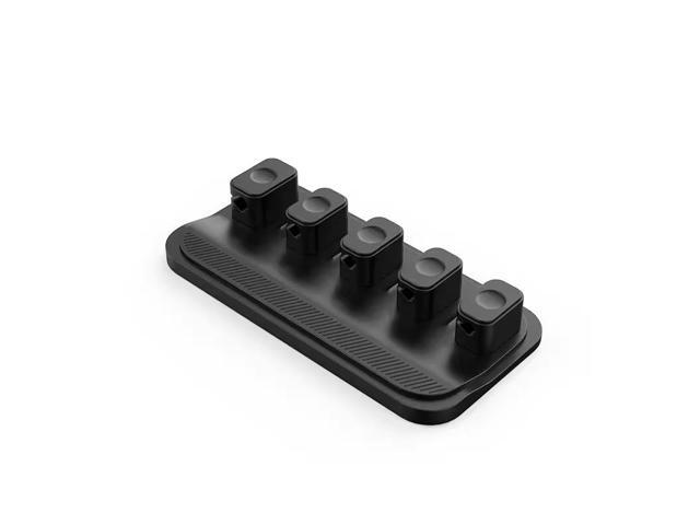 Magnetic Cable Management, Cable Holder for Desktop Multipurpose Cord Keeper, 5 Clips(OD 3.0-4.2mm) for Lightning, USB-C, Micro Cable, Other Wires,...