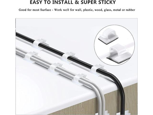 152 Pcs Cord Management Organizer Kit, 4 Split Cable Sleeve, 36 Self Adhesive Cable Clips Holder 10 Pcs, 2 Rolls of Self Adhesive Ties,100...