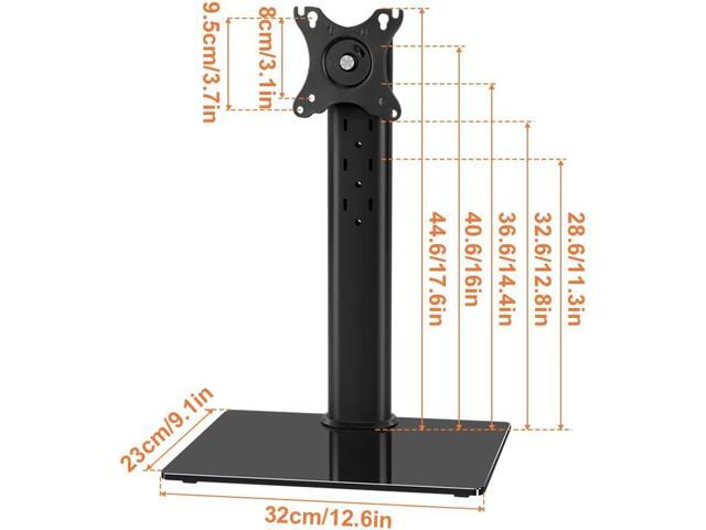 Single Computer Monitor Stands Full Motion Swivel Free Standing Desk Vesa Mount for 13 inch to 32 inch Screen Height Adjustable Monitor Mount Vesa...