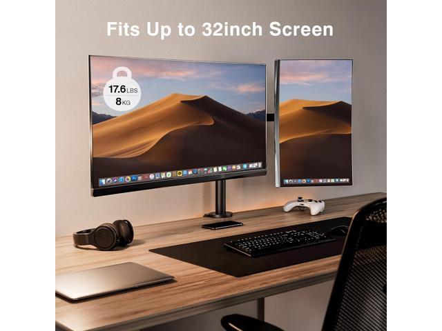 Dual Monitor Desk Mount, Fully Adjustable Dual Monitor Arm for 2 Computer Screens up to 32 inch, Heavy Duty Dual Monitor Stand for Desk, Holds up...