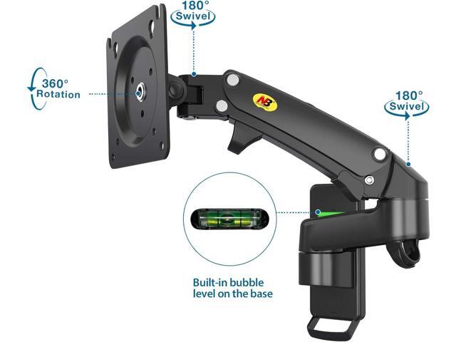 TV Monitor Wall Mount Bracket Full Motion Articulating Swivel for 17-35' Monitors (Load Capacity from 4.4 to 22lbs) Double Extension