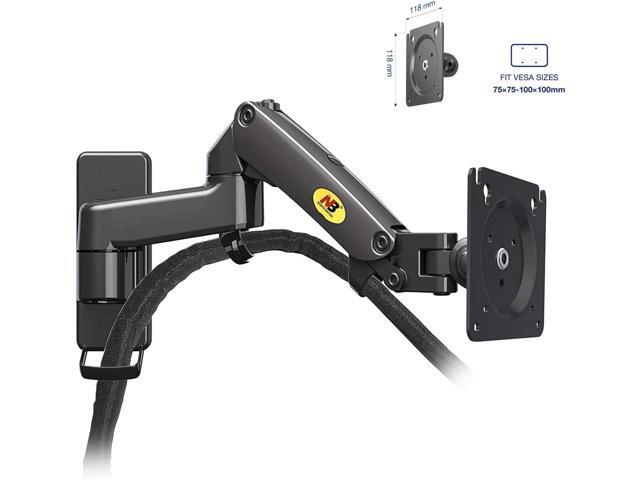 TV Monitor Wall Mount Bracket Full Motion Articulating Swivel for 17-35' Monitors (Load Capacity from 4.4 to 22lbs) Double Extension