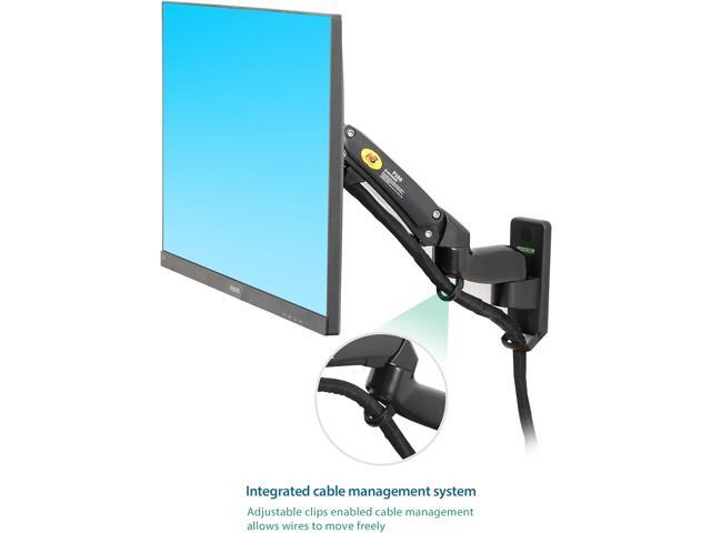 TV Monitor Wall Mount Bracket Full Motion Articulating Swivel for 17-35' Monitors (Load Capacity from 4.4 to 22lbs) Double Extension