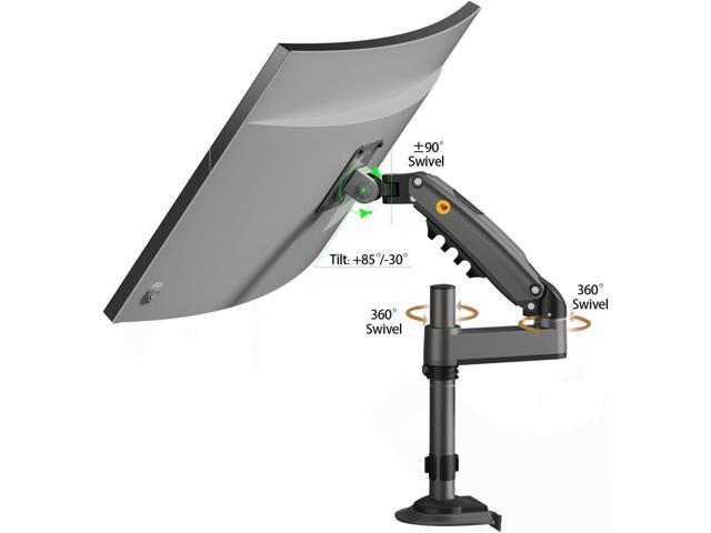 Monitor Desk Mount Long Arm for Monitors Within 4.4 to 19.8lbs Ultra Wide Full Motion Swivel Height Adjustable Monitor Stand