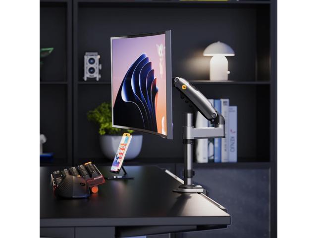 Monitor Desk Mount Long Arm for Monitors Within 4.4 to 19.8lbs Ultra Wide Full Motion Swivel Height Adjustable Monitor Stand