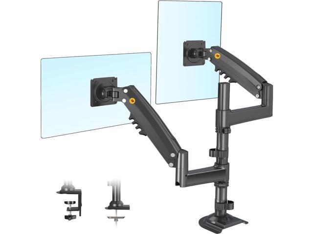 Dual Monitor Desk Mount Stand Full Motion Swivel Computer Monitor Arm Fits 2 Screens up to 27'' with Load Capacity 4.4~19.8lbs for Each Monitor
