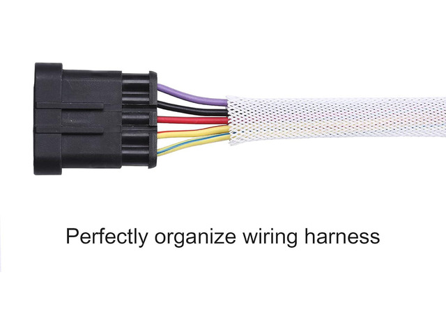 100ft - 3/8 inch Cable Sleeve PET Expandable Braided Sleeving White