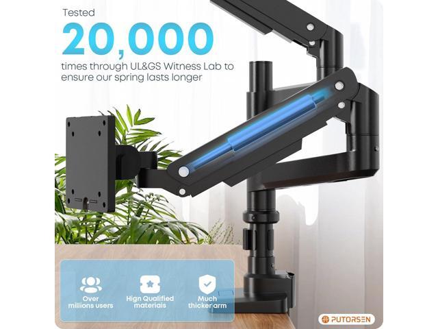 17-49 inch Premium Aluminum Heavy Duty Dual Monitor Arm for Ultrawide Screens up to 44lbs, Vertical Stacked Dual Monitor Desk Mount, Full Motion...