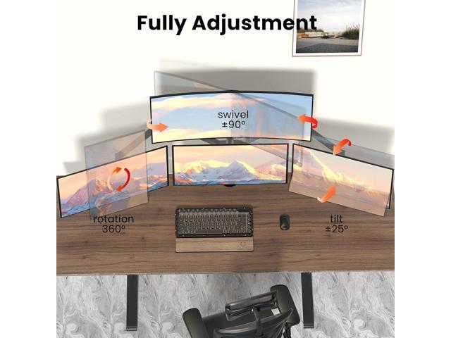 Quad Monitor Mount for 17-32 Inches - Fully Adjustable Heavy Duty 4 Monitor Mount, 4 Monitor Arm Desk Mount, Max Load 22lbs per Screen,...