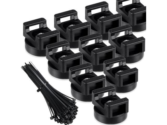 Magnetic Zip Tie Mount Multipurpose Magnetic Cable Holder Cable Tie Mount Magnets Magnetic Wire Management Bases with Heavy Duty Cable Zip Ties,...