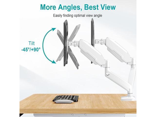 Dual Monitor Mount Fits 13 to 32 Inch Computer Screen, Height Adjustable Monitor Stand for 2 Monitors, Gas Spring Monitor Arm Holds up to 17. 6lbs...
