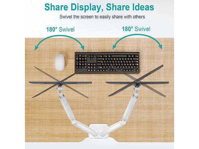 Dual Monitor Mount Fits 13 to 32 Inch Computer Screen, Height Adjustable Monitor Stand for 2 Monitors, Gas Spring Monitor Arm Holds up to 17. 6lbs...