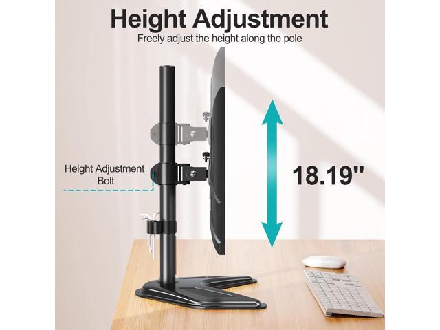 Single Monitor Stands Fits 13-32 inch/17.6 lbs Screen, Free-Standing Computer Monitor Mount, Monitor Desk Stand with Adjustable...