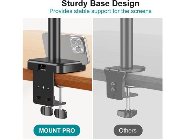 Triple Monitor Desk Mount - Articulating Gas Spring Monitor Arm, Removable VESA Mount Desk Stand with Clamp and Grommet Base - Fits 13 to 27 Inch...