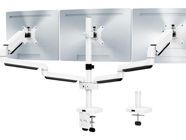 Triple Monitor Mount, 3 Monitor Desk Mount for There Screens up to 32 Inch, Full Motion Gas Spring Triple Monitor Stand, Heavy Duty Monitor Arm...