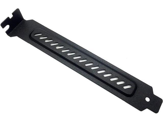 10 PCI Slot Cover Dust Filter Bracket Expansion Blank Plate Shield Metal - Black