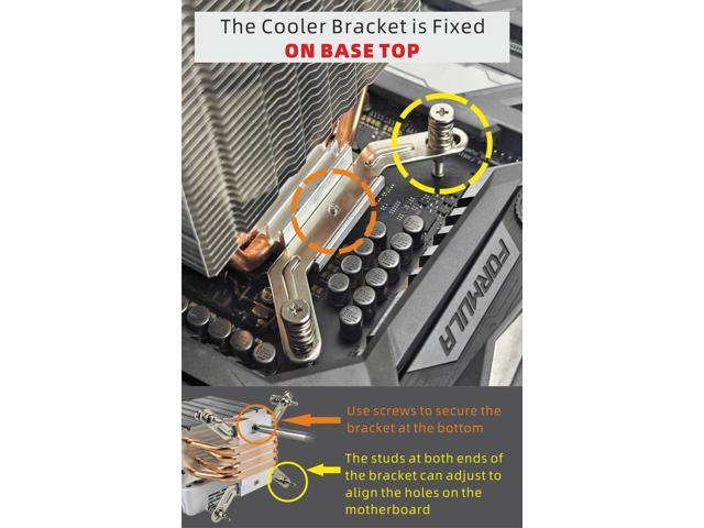 ARGB CPU Cooler, 4 Heat Pipes, 4PIN PWM Silent ARGB Fan for Intel LGA1700 1200 1150 1155 1156 1366 AM5 AM4 AM3 (White)