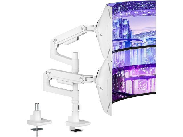 Dual Monitor Arm Desk Mount for 17-49 Inch Ultrawide Monitors, Heavy Duty Dual Monitor Mount Holds 44 lbs, Full Motion Gas Spring Vertical Stacked...