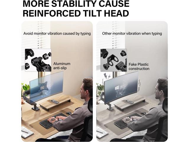 Single Monitor Mount for 13 to 32 Inch Screens up to 22 lbs,Aluminum Ultrawide Screen Arm for Samsung Odyssey G9 and More, Fully Adjustable Monitor...