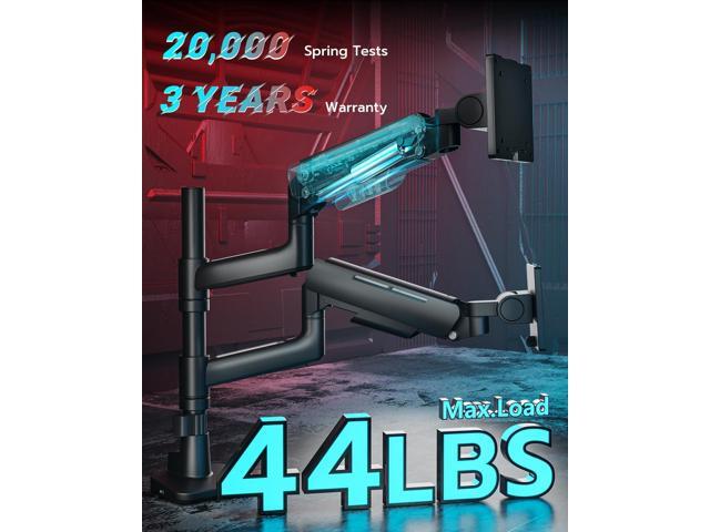 Vertical Dual Monitor Mount for 17-49 Inch Ultrawide Heavy Duty Curved Screen Stacking, Computer Monitor Arm Desk Mount with USB, Gas Spring...