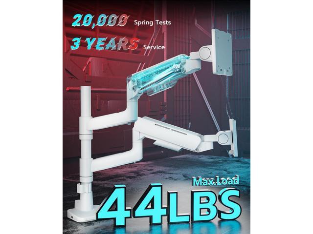 Vertical Dual Monitor Mount for 17-49 Inch Ultrawide Heavy Duty Curved Screen Stacking, Computer Monitor Arm Desk Mount with USB, Gas Spring...