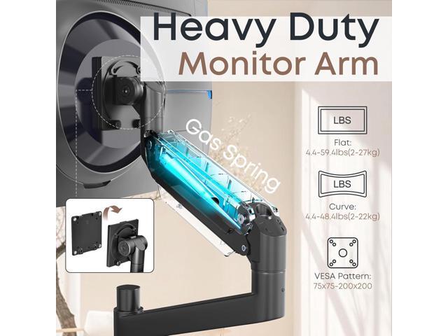 24-57 inch Dual Vertical Monitor Mount, Heavy Duty Monitor Arm for 2 Monitors, up to 59.4 lbs, Extra Tall/Wide Adjustable, Premium Aluminum Dual...