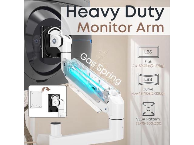 24-57 inch Dual Vertical Monitor Mount, Heavy Duty Monitor Arm for 2 Monitors, up to 59.4 lbs, Extra Tall/Wide Adjustable, Premium Aluminum Dual...