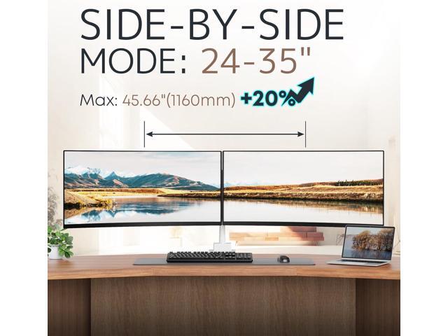 24-57 inch Dual Vertical Monitor Mount, Heavy Duty Monitor Arm for 2 Monitors, up to 59.4 lbs, Extra Tall/Wide Adjustable, Premium Aluminum Dual...