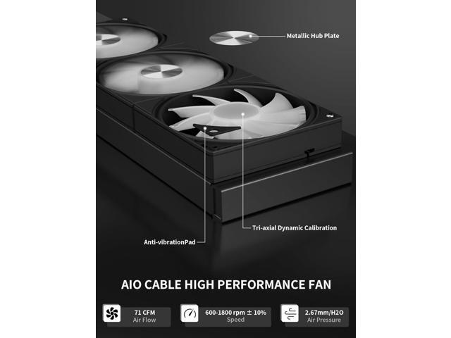 360mm AIO Liquid CPU Cooler - Intel LGA 1851/1700/2011 & AMD AM5/AM4, Magnetic Pump Cover, 5V ARGB SYNC, All-in-One Cable Mangement, 300W TDP...