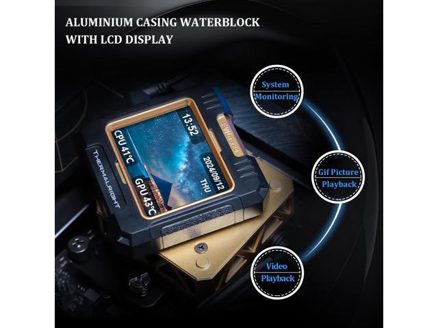 Thermalright FW360 Black ARGB CPU AIO Cooler,PC 360 Specification Water Cooler System,IPS LCD Screen with 320x240 Resolution,for AM5 & Intel...