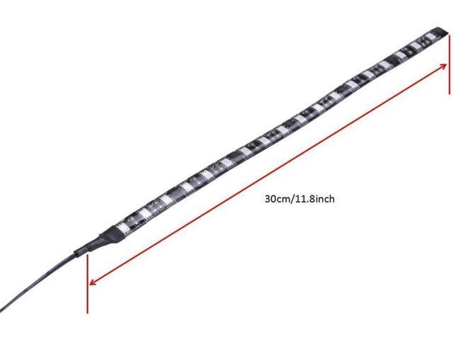 PC LED Light Strip Computer Case Lighting White with Magnetic Back, Molex Connector, 2pack LED Strip for PC Case Lighting Kit (30cm,18leds,S...