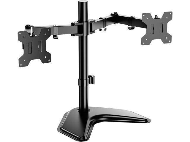 Dual Monitor Mount, Free-Standing Monitor Stand for 2 Monitors fit 13-27 Screen, Monitor Arm Holds Max 17.6lbs, Monitor Desk Mount with Height...