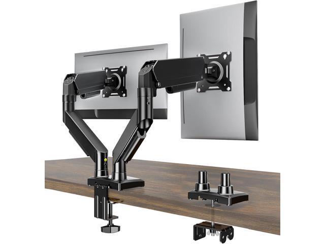 Dual Monitor Stand, Adjustable Monitor Desk Mount for 1732 Computer Screens, Full Motion VESA 75x75/100x100 with C-Clamp & Grommet Aluminum Base,...