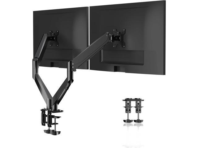 Dual Monitor Stand, Fully Adjustable Gas Spring Arms for 17 to 32 inch Screens, VESA 75x75, 100x100, Max 22 lbs