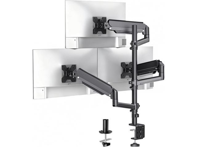 Triple Monitor Mount for 13-34 inch Screens, Full Adjustable 3 Monitors Desk Mount with Clamp & Grommet Base, Triple Monitors Arm, up to 19.8lbs.
