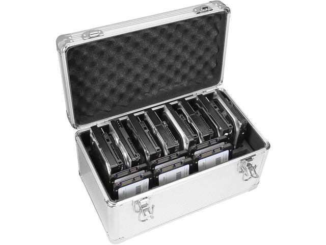14-Slot Storage Box for 2.5/3.5 Inch Internal Hard Disk, Portable Design for Carrying and Transportation, IP65 Water Resistant, HDD Organizer and...