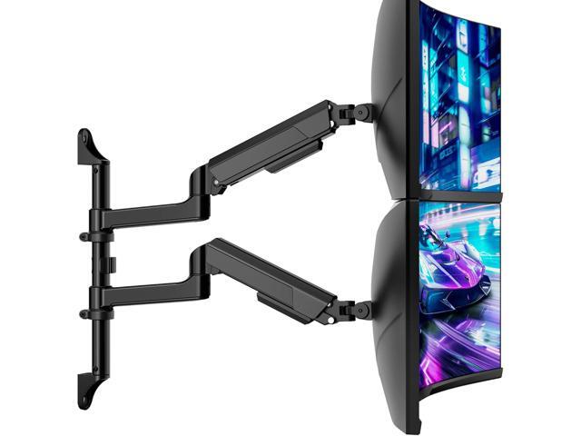 17-40 Inch Ultrawide Vertical Dual Monitor Wall Mount, Heavy Duty Monitor Arm Up to 26.4 lbs, Fully Adjustable Wall Mount, VESA 75x75/100x100...