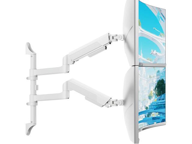 17-40 Inch Ultrawide Vertical Dual Monitor Wall Mount, Heavy Duty Monitor Arm Up to 26.4 lbs, Fully Adjustable Wall Mount, VESA 75x75/100x100...