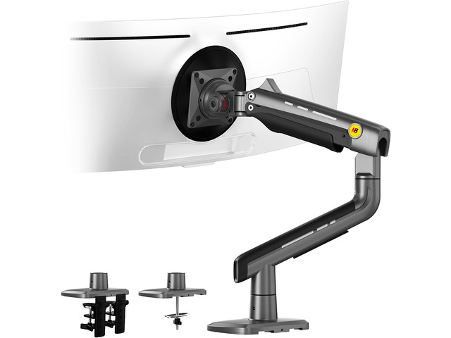 Gaming Monitor Arm for Screen up to 60 inches, Holds 44 lbs(20 kg), VESA 75/100, RGB Light, Heavy Duty Monitor Stand, Aluminum Ultrawide Screen...