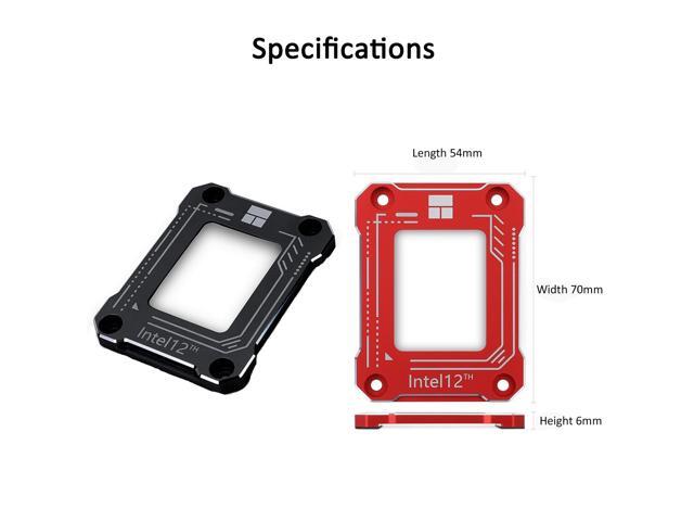 Intel 12th generation CPU Corrector Frame for LGA1700-BCF Anti-Bending, Aluminum CPU Fixing Corrector, CPU Stress Bending Fixed Backplane (Grey)
